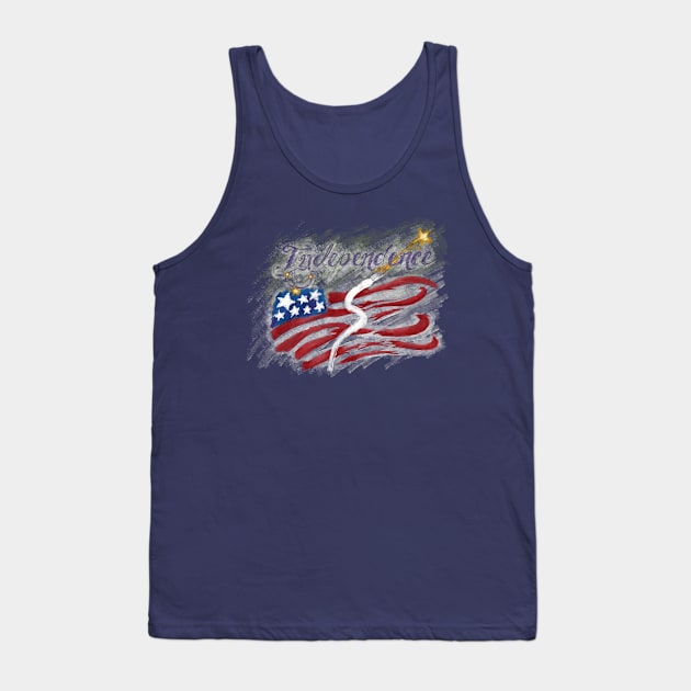 Independence Flag Tank Top by Shapetrix